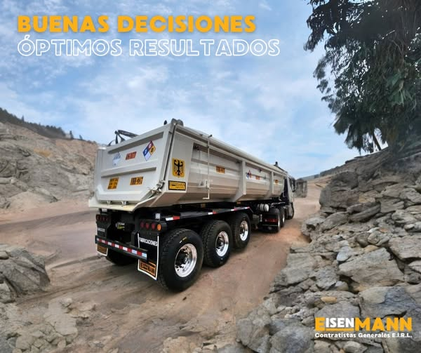Cantera minera con tolva Eisenmann en operación